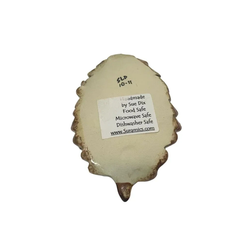 Suramics Set of 2 Leaf Pottery Ladybug Trinket Trays Decor Fall